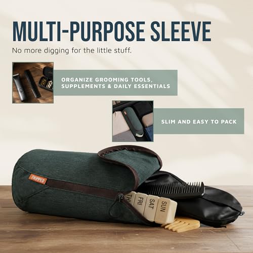 TRIPPED Travel Gear 3-Piece Travel Toiletry Bag Set - color: Green