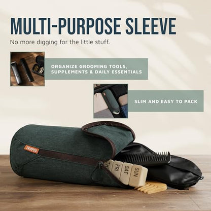 TRIPPED Travel Gear 3-Piece Travel Toiletry Bag Set - color: Green