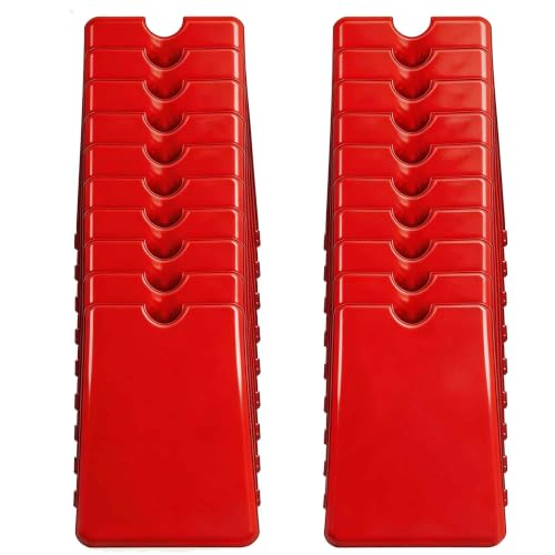 RFID Blocking Sleeves, 20 Pack Credit Card and Passport Protector Sleeves, Secure Anti-Theft Card Holder, Identity Protection for NFC Debit Cards, Travel Wallet & Purse, Red - color: Red