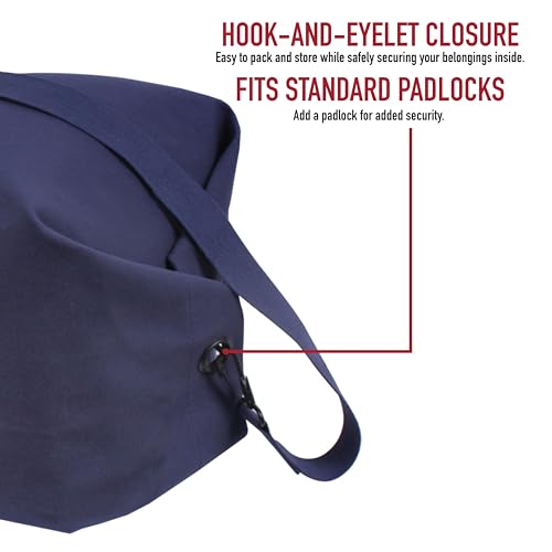 Heavyweight Top Load Canvas Duffle Bag - color: Navy Blue, size: 25" X 42"