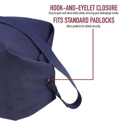 Heavyweight Top Load Canvas Duffle Bag - color: Black, size: 30" X 50"