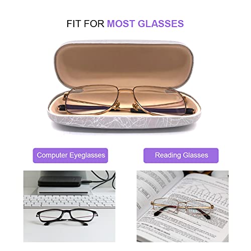 ZONLY Eyeglasses Case,(4 Piece) Unisex Hard Shell Eyeglasses Cases Protective Case For Glasse - color: Grain Pattern