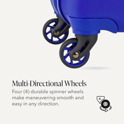 SwissGear 7366 Signature Hardside Expandable Luggage with Spinner Wheels, TSA Lock, Cobalt, Checked-Medium 23-Inch - color: Cobalt, size: Checked-Medium 23-Inch