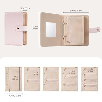 Lolalet Travel Jewelry Organizer Case -Pink - color: Pink, size: L