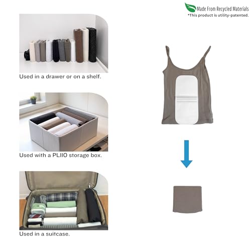 PLIIO 7-Pack Small Filers, Foldable Clothes Organizer - Durable Tshirt Folder - Shirt Folding Organizer for Wardrobe Drawer - size: Small