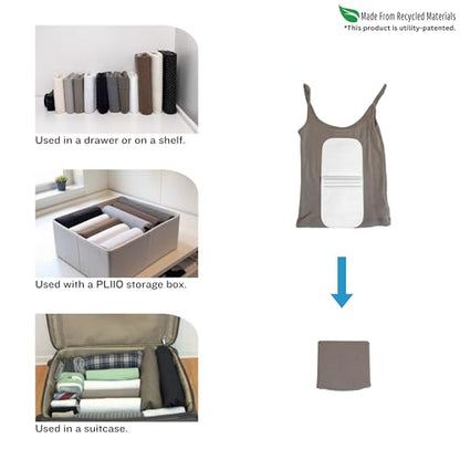 PLIIO 7-Pack Small Filers, Foldable Clothes Organizer - Durable Tshirt Folder - Shirt Folding Organizer for Wardrobe Drawer - size: Small