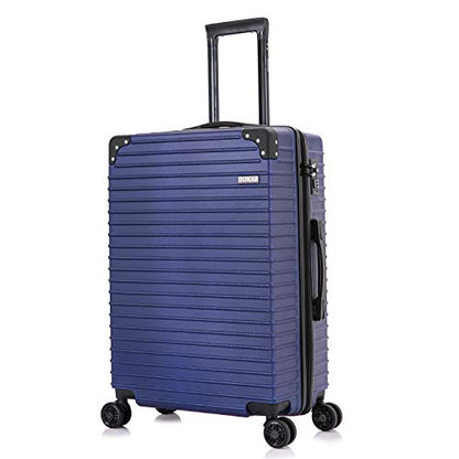 DUKAP TOUR 24-Inch Medium Hardside Spinner Luggage TSA Lock Durable Blue - color: Blue, size: 24 Inch