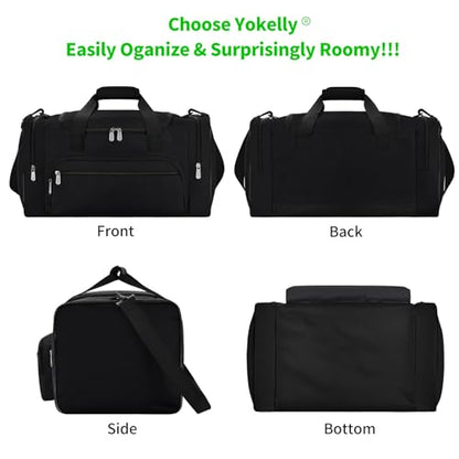 Sports Duffel Bag 26 Inch Travel Gym Duffle, Black - color: Black, size: 26 inch