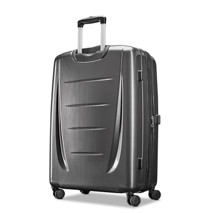 Samsonite Winfield 2 Hardside Expandable Luggage with Spinner Wheels, Charcoal, Checked-Large 28-Inch - color: Charcoal, size: Checked-Large Spinner