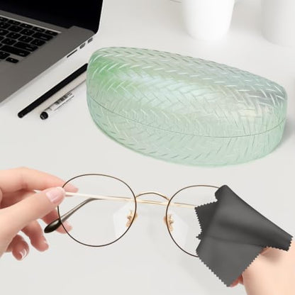 molshine Hard Shell Sunglasses Case, Classic Glasses Case for Sunglasses and Eyeglasses - color: Green