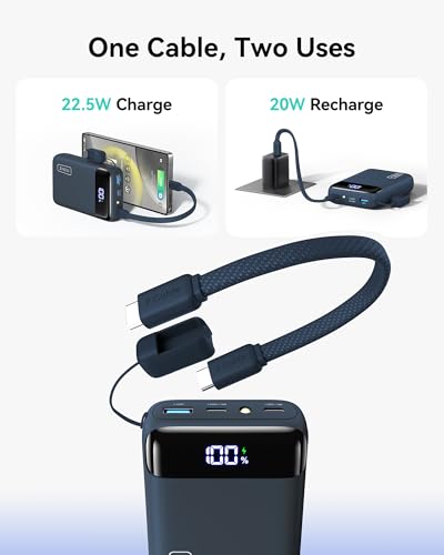INIU Portable Charger, Smallest 20000mAh 22.5W Fast Charging Power Bank - color: Blue, size: Mini Size