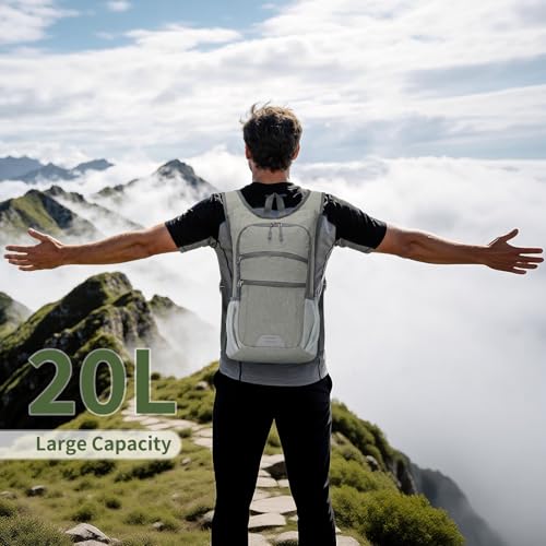 Lightweight Foldable Daypack Travel Backpack 20L, Gray - color: Gray