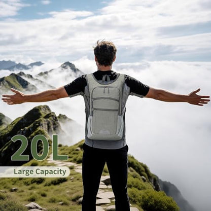 Lightweight Foldable Daypack Travel Backpack 20L, Gray - color: Gray