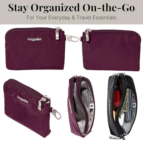 Baggallini On the Go Daily RFID Pouch - color: Mulberry