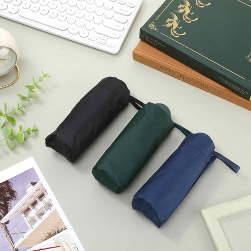 12 Pcs Travel Mini Umbrellas for Purse Bulk Folding Compact Lightweight Windproof UV Pocket Collapsible Umbrella for Kids Backpack Rain Wedding Party Women Girls - color: Deep Color