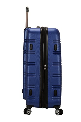 Rockland Melbourne Hardside Expandable Spinner Wheel Luggage, Checked Large 28", Blue - color: Blue, size: Checked Large 28"