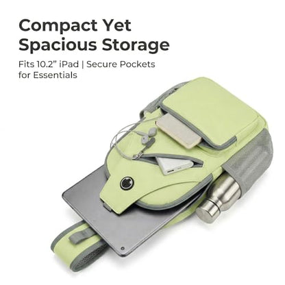 Javolto Crossbody Sling Bag,Small Backpack Men,Hands-Free Shoulder Daypack - color: Light Green