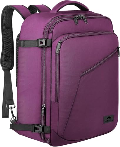 MATEIN Large Purple Travel Backpack, Expandable Airplane Backpack for Women - color: Purple, size: XX-Large
