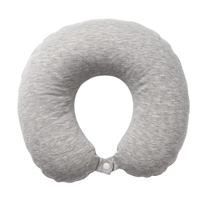Continental Bedding U-Shaped Travel Neck Pillow, 13 x 11 Inch, Soft Plush Polyester Fiber Fill, Removable 80% Viscose Derived from Bamboo 20% Polyester Cover, Travel Case