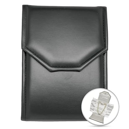 Novel Box Necklace Display Pearl Folder, 7x5 Inch Jewelry Case, Black/White - color: Black/White Stitched, size: Small