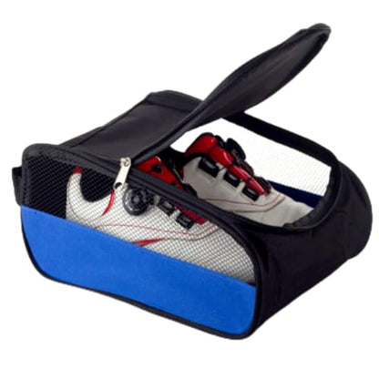 Outdoor Golf Shoes Bags Travel Mesh Zippered Sport Shoe Bag Blue - color: Blue