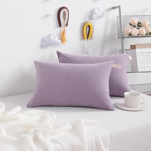 NTBAY Toddler Pillows, Set of 2, 13"x18", Lavender - color: Lavender, size: 13"x18"