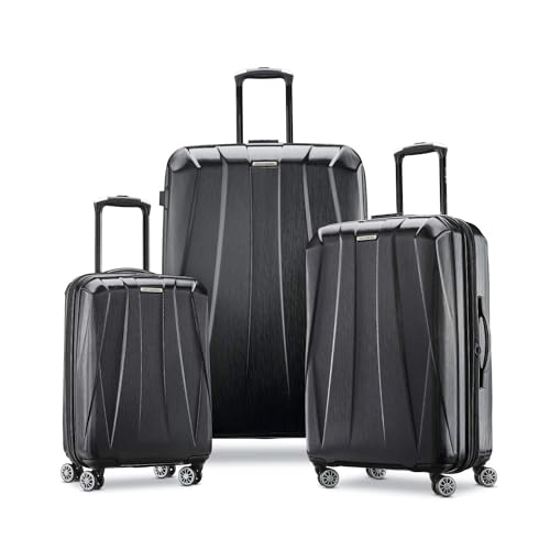 Samsonite Centric 2 Hardside Expandable Luggage with Spinner Wheels, Black, 3-Piece Set (20/24/28) - color: Black, size: 3-Piece Set (Carry on/Medium/Large)