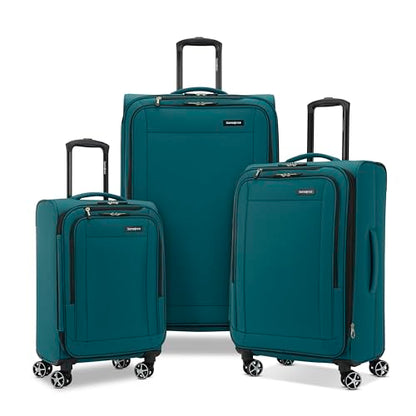 Samsonite Saire LTE Softside Expandable Luggage with Spinner Wheels, Pine Green, 3-Piece Set (Carry On/Medium/Large) - color: Pine Green, size: One Size
