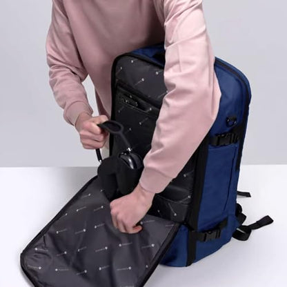PUREVAVE Laptop Backpack Water Resistant YKK Zippers Travel Study - color: Dark Blue