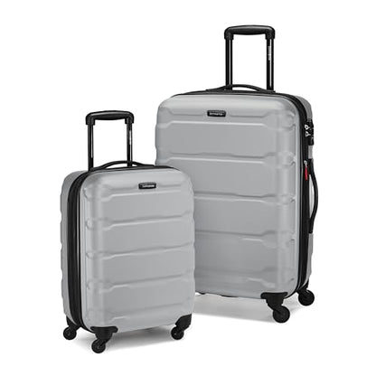 Samsonite Omni PC Hardside Expandable Luggage with Spinner Wheels, Silver, 2-Piece Set (20/24) - color: Silver, size: 2-Piece Set (20/24)
