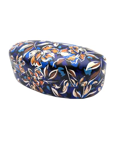 JAVOedge Style Eyeglass & Sunglasses Case - Extra Large Hard Shell Protective Case with Cleaning Cloth - color: Autumn Blossom