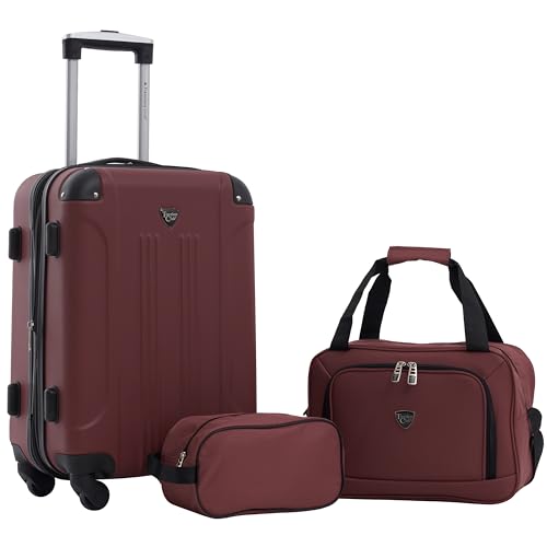 Travelers Club Chicago Hardside Expandable Spinner Luggage, Apple Butter, 3 Piece Set - color: Apple Butter, size: 3-Piece Set