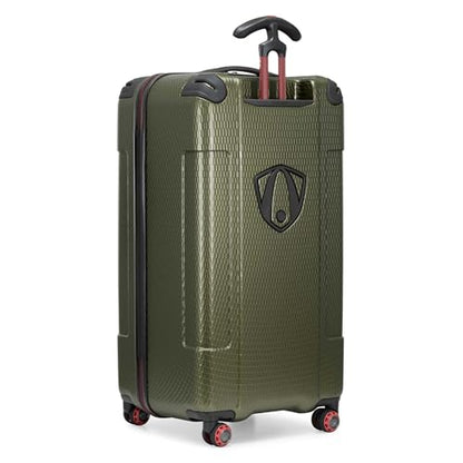 Traveler's Choice Maxporter II Polycarbonate Hardside Trunk with Spinner Wheels, Green, 31-Inch Large Trunk - color: Dark Green, size: 31-inch Large Trunk