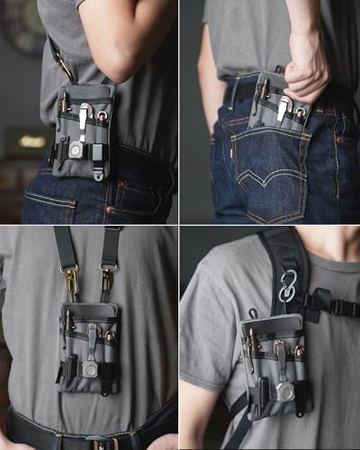 VIPERADE VE1 Pocket Organizer EDC Pouch for Men EDC Organizer Daily Carry - color: Grey