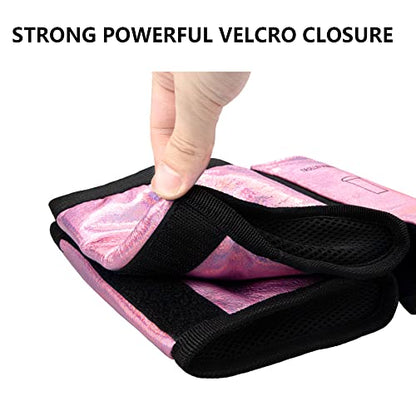 riemot Luggage Travel Cup Holder Free Hand Drink Carrier Glitter Pink - color: Hook & Loop: Glitter Pink