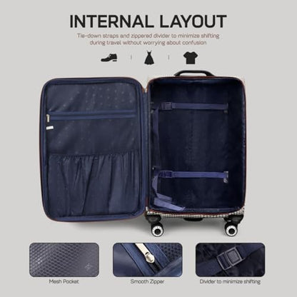 2-Piece Softside Luggage Set（20/26in）, Expandable,TSA LOCK - color: COLOR-7