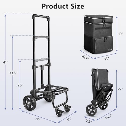 KEDSUM 250LBS Rolling Teacher Bag with Detachable Trolley, 2.12 Cu.Ft