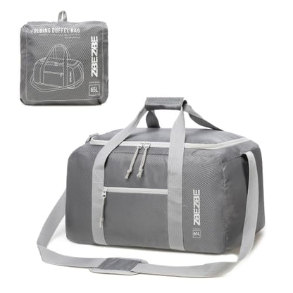 Foldable Travel Duffel Bag 65L, Large Capacity Bag for Trips - color: Dark Gray, size: 65L