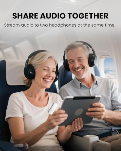 Avantree Relay - Airplane Bluetooth Adapter for 2 AirPods or Headphones - color: 2-White