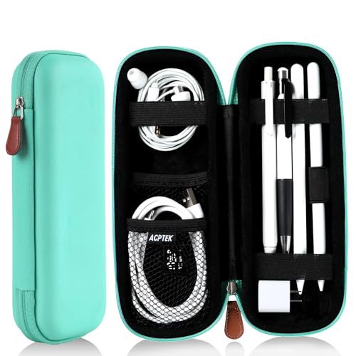 AGPTEK Case Holder for Apple Pencil, Slim PU Hard Leather Carrying Pouch - color: Green