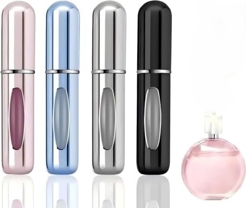 4 Pcs Perfume Travel Refillable, 5ml Travel Perfume Bottle Refillable, Atomizer Sprayer For Perfume, Perfume Atomizer For Essentials For Men & Women, Perfect For Pockets