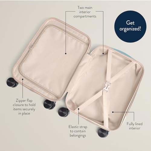 Itzy Ritzy Toddler Suitcase w/Wheels, Hard Shell Kids Luggage (Cow Print) - color: Cow Print