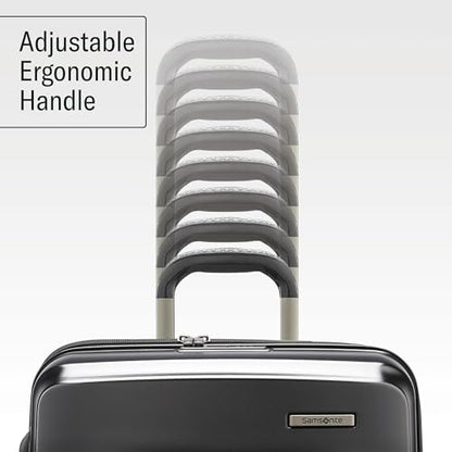 Samsonite Octiv Lightweight Hardshell 20-Inch Carry-On Luggage -Durable & Impact Resistant, 360° Aero Trac Spinner Wheels, Adjustable Telescopic Handle, Expandable Suitcase, TSA Approved Lock - Black - color: Stealth Black, size: Carry-On 20-Inch