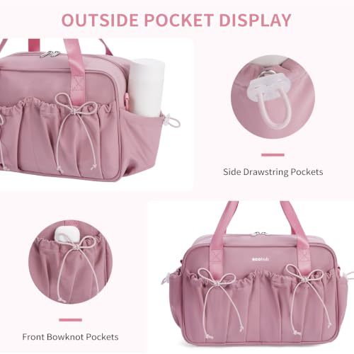 ECOHUB Small Gym Bag for Women, Mini Duffle Bag with Wet Compartment Pink - color: Pink