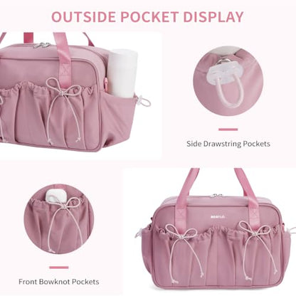 ECOHUB Small Gym Bag for Women, Mini Duffle Bag with Wet Compartment Pink - color: Pink