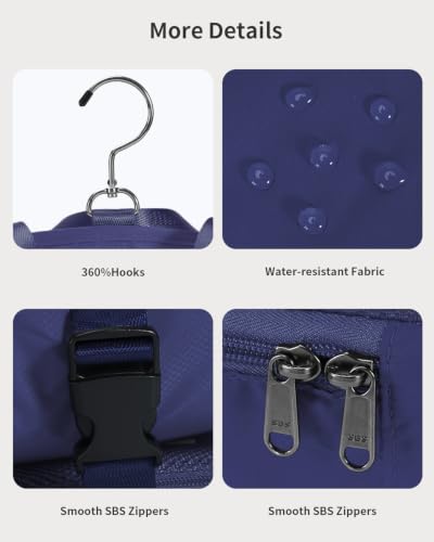 ECOHUB Hanging Travel Closet Portable Luggage Organizer Packing Bag,Blue - color: Blue