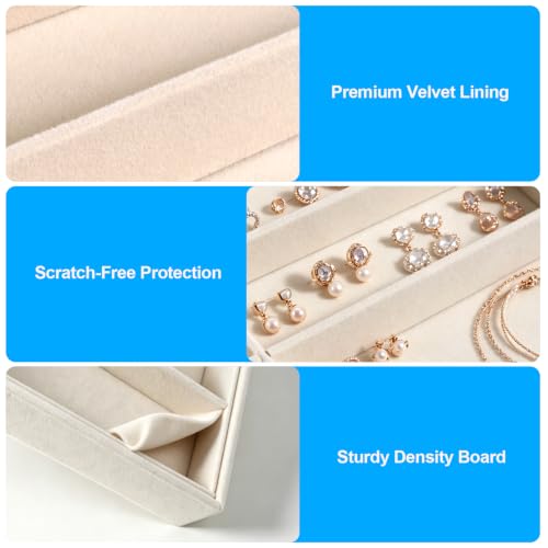 Velvet Sunglass Tray, Suitable For Dresser And Drawer, Beige - color: Beige