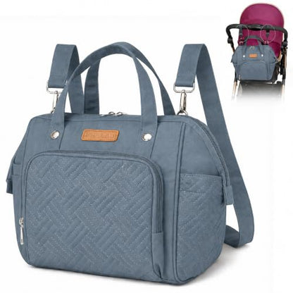 FHELAD HELAD Small Diaper Bag Backpack, 4 in 1 Mini Baby Bag for Short Trip - color: Dark Gray