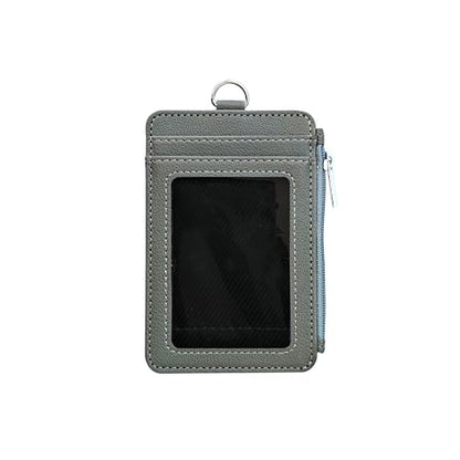 Slim Minimalist Faux Leather Front Pocket Credit Card Holder Wallet - color: D