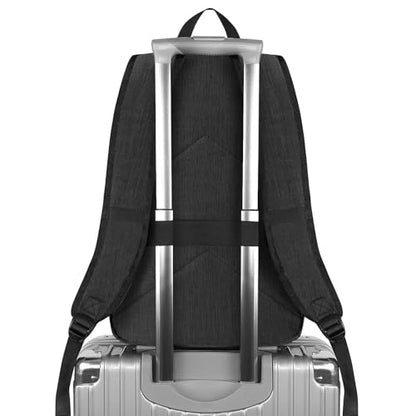 Mancro Business Travel Laptop Backpack, Anti Theft Slim Laptop Bag for Men - color: Black, size: 15.6 inch